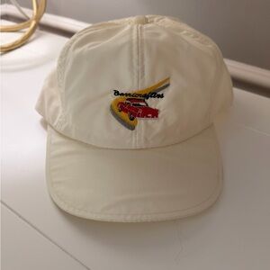 Barrecrafters Cream Baseball Cap with Red Car Embroidery